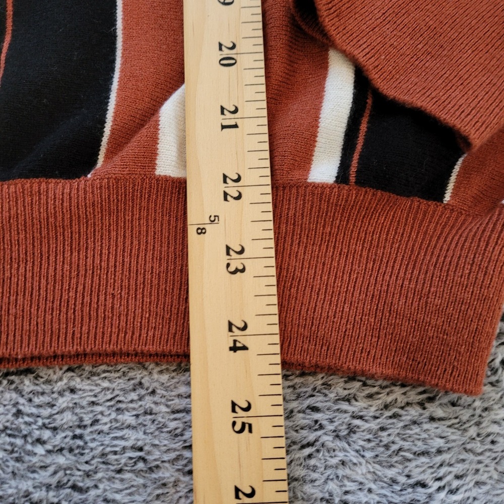 Leith Women Sweater Size XL Retro Stripe Wool Blend Boxy Boho Cozy Preppy 15993x - Picture 8 of 11